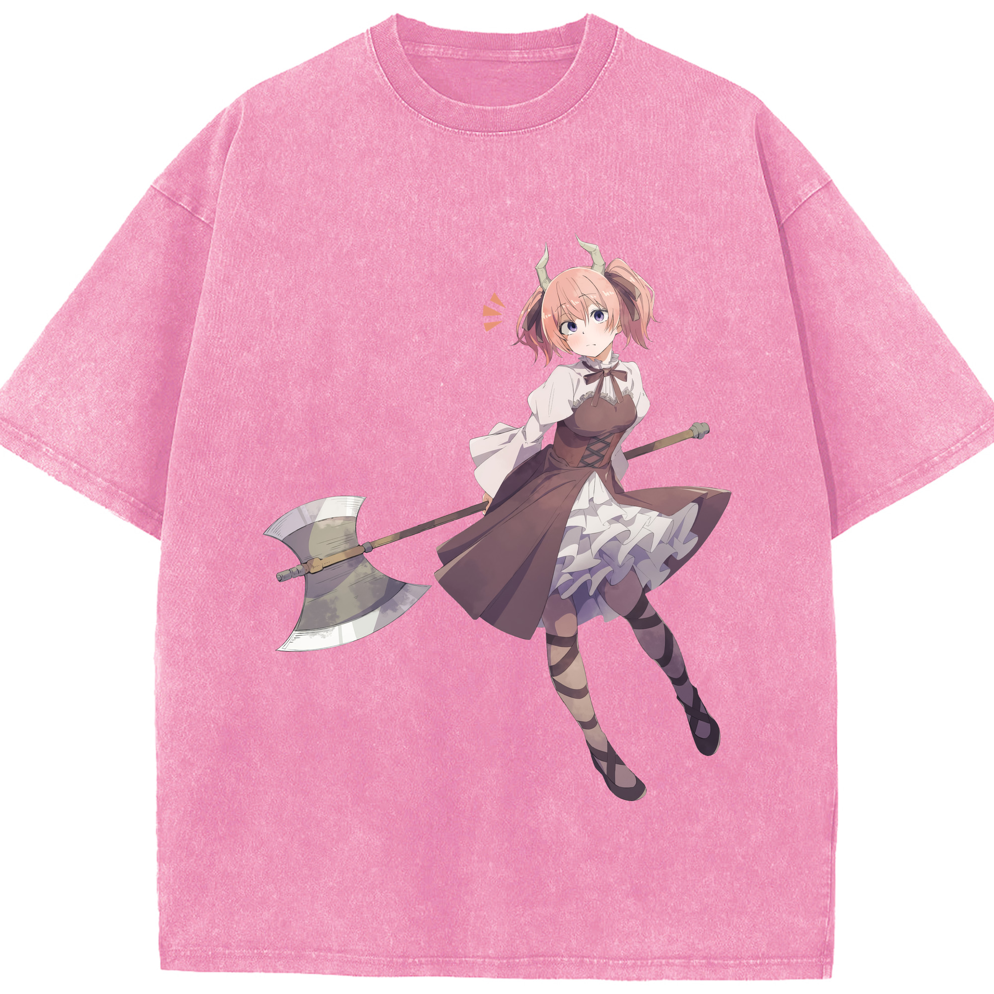 （画像用） 葬送のフリーレン Frieren 綿100% ヴィンテージ風 半袖Tシャツ（フロントプリント）